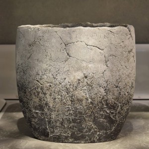 Seduction grey cement pot oval high S